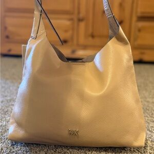 Michael Kors Beige Leather Hobo Bag